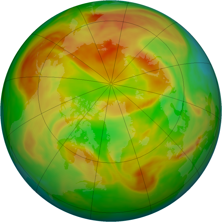 Arctic ozone map for 09 May 2006